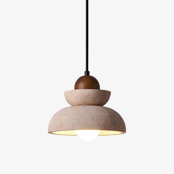 Zophaos Étagé-Cloche Travertin Pendentif Lumière