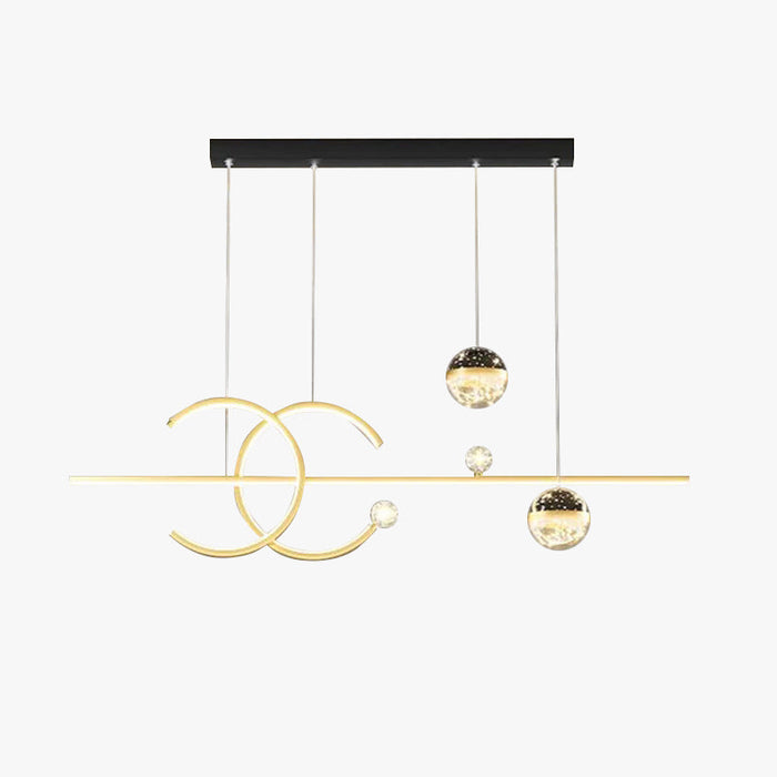 Arisha Luminaires Suspension d'Étoile LED Élegante Métal/Cristal Salon