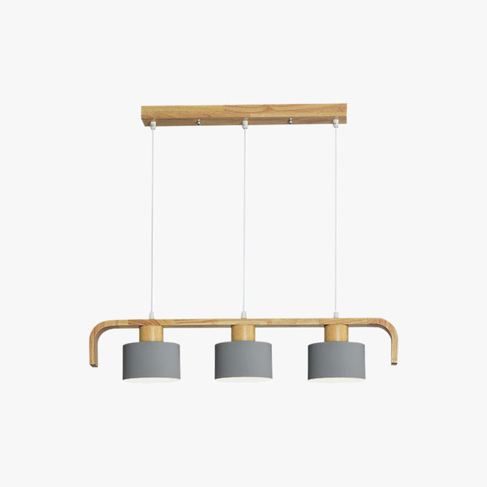 Valentina Moderne Luminaires Suspensions Cylindre Nordique Bambou Blanc/Vert/Gris Chambre à Coucher