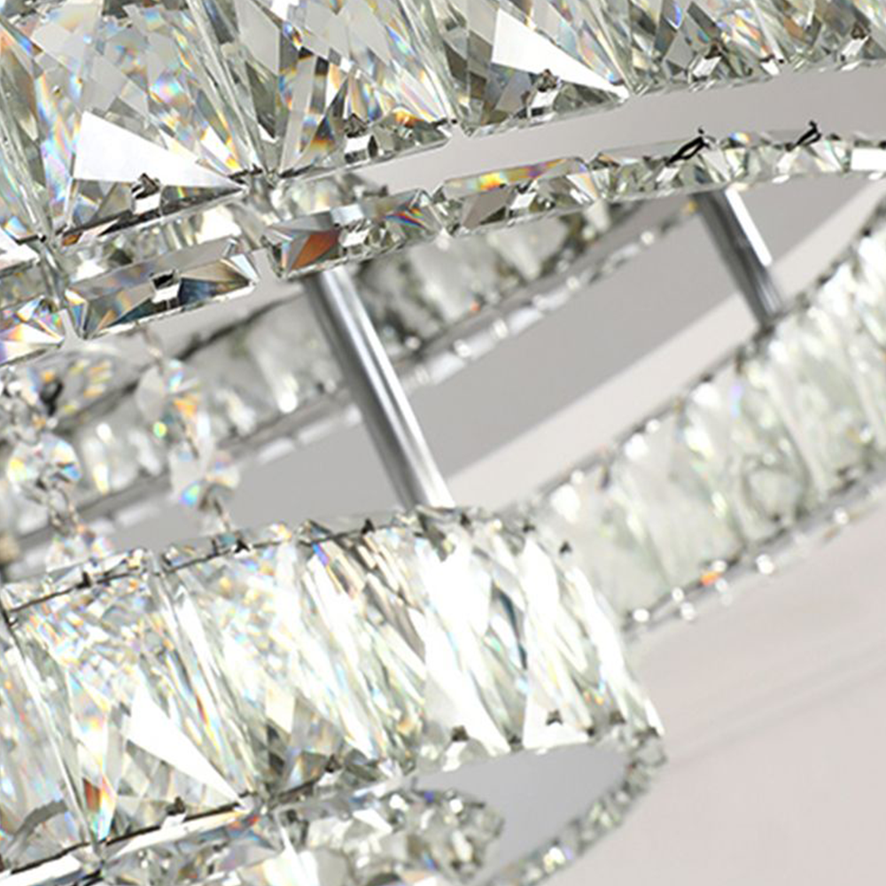 Kristy Design Italien LED Plafonnier Anneau Moderne Métal/Cristal Or Chambre à Coucher/Salle à Manger