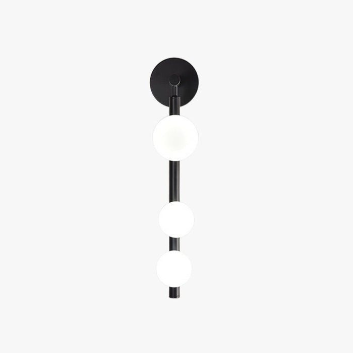 Valentina Applique Murale LED Sphérique Minimaliste Métal/Verre Or/Noir Salon/Chambre à Coucher