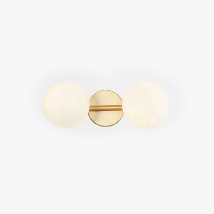 Valentina Applique Murale à miroir LED Vanity Métal Verre Simple Blanc Salle de Bain