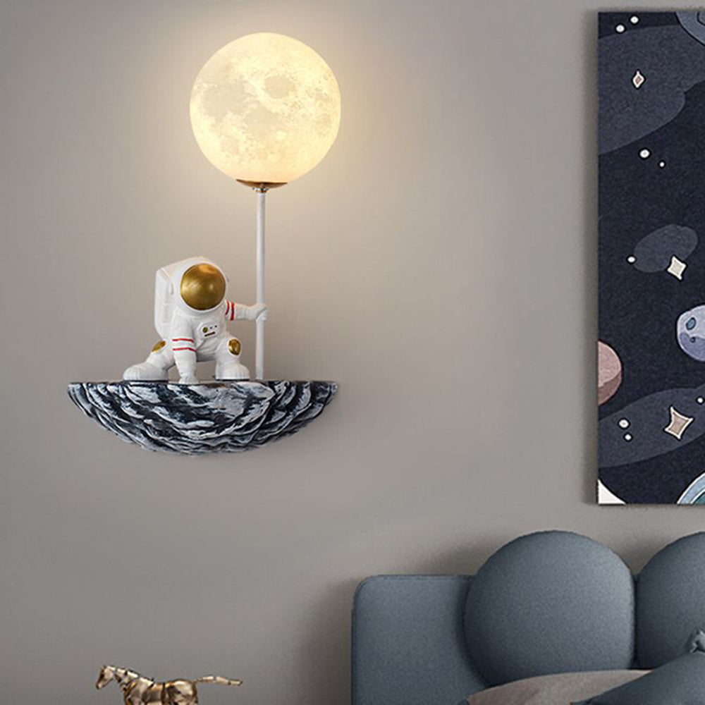 Aria Applique Murale Sphérique Astronaute Design LED Moderne Métal/Verre/Acrylique Blanc Salon