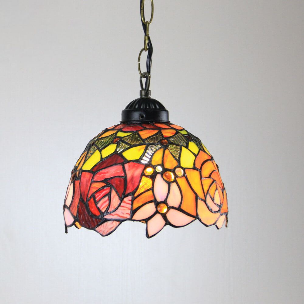 Tiffany Cottage LED Suspension Métal Verre Chambre À Coucher/Salon