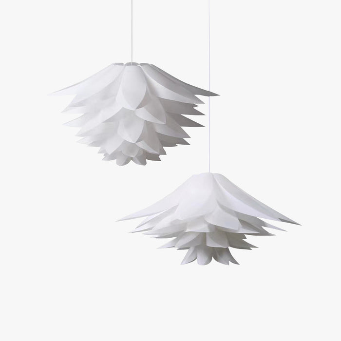 Arisha Suspension Fleur Moderne, Metal/PVC, Blanc, Chambre