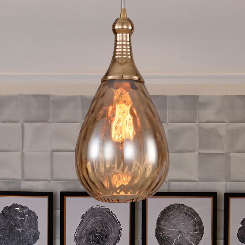 Arisha Vintage LED Suspension Métal Verre Chambre à coucher Salon