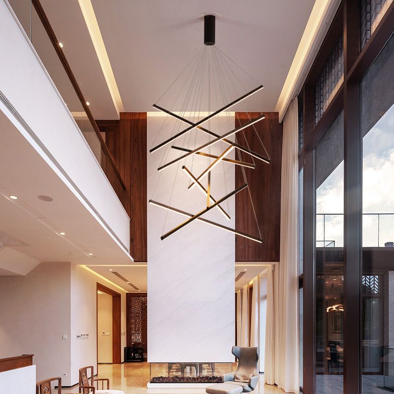 Lomir Luminaires Suspensions Linéaire Simple LED Moderne Métal Ferreux Salon