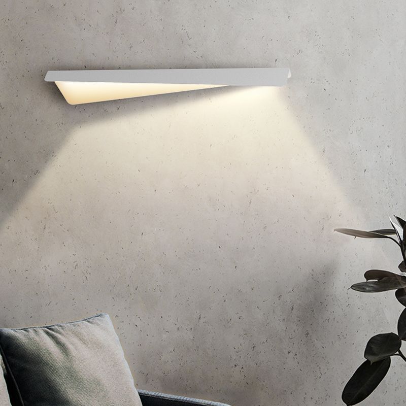 Arisha Applique Murale Géométrique Minimaliste, Métal, Blanc, Salon