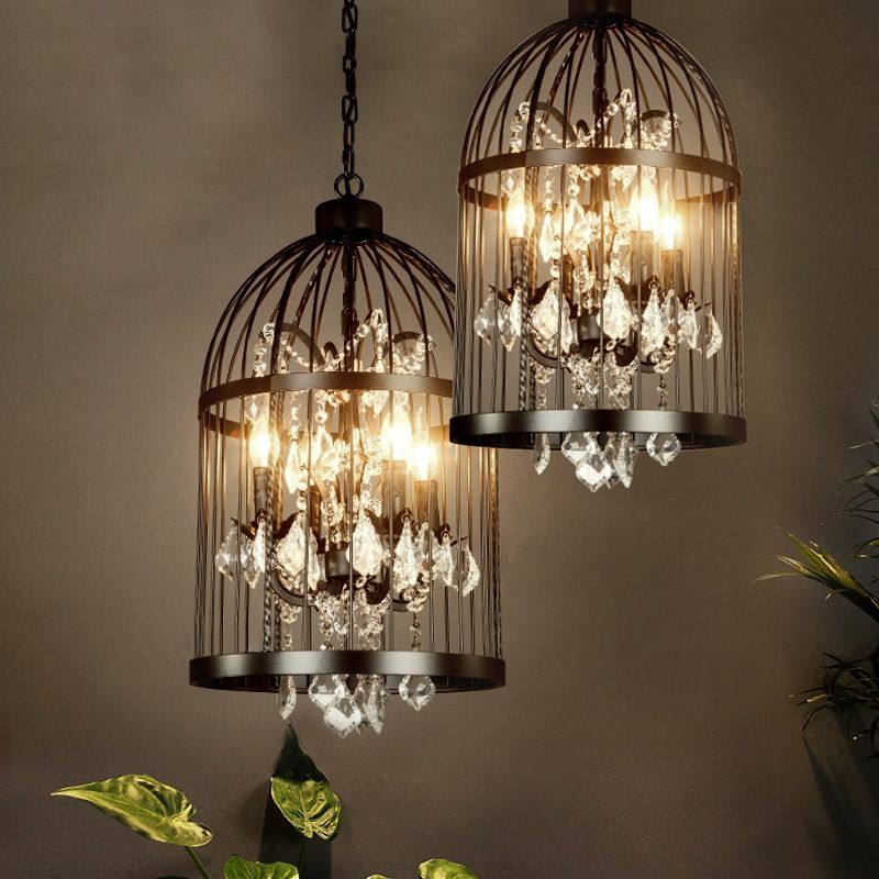 Arisha Industrie LED Suspension Noir Blanc Métal Chambre à coucher
