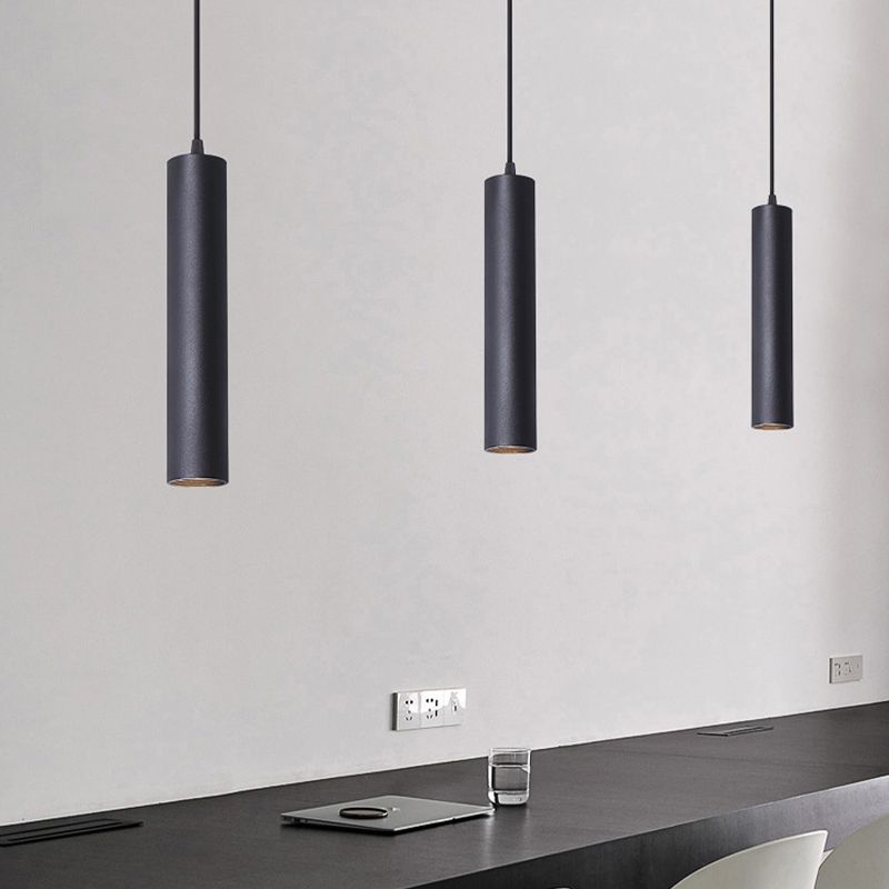 Yore Suspension Cylindre Moderne. Métal. Noir. Salon