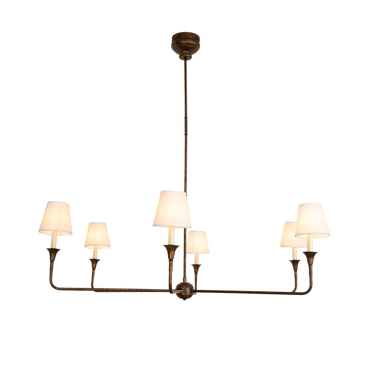Lustra Suspension Lampe Bougie Noire Évasée