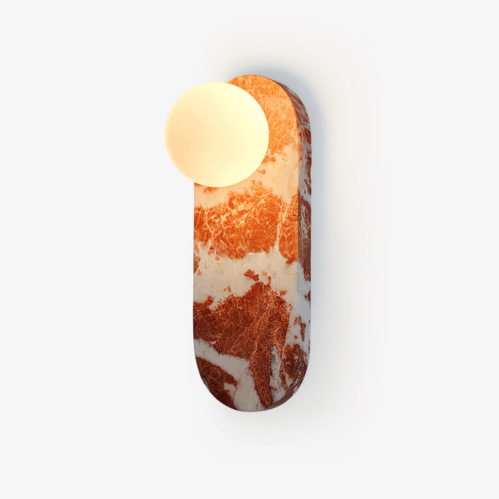 Sysolion Applique Murale en Verre et Marbre Moderne Minimaliste