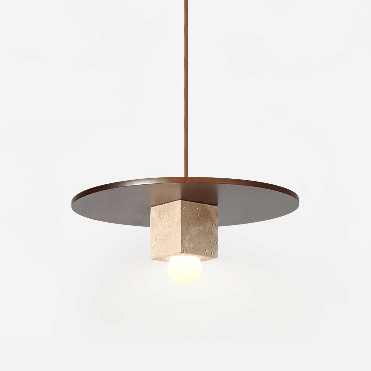Ucariel Géométrique Travertin Pendentif Lumière