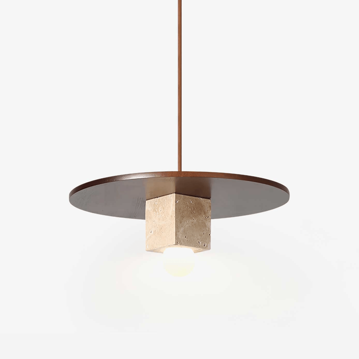 Ucariel Géométrique Travertin Pendentif Lumière