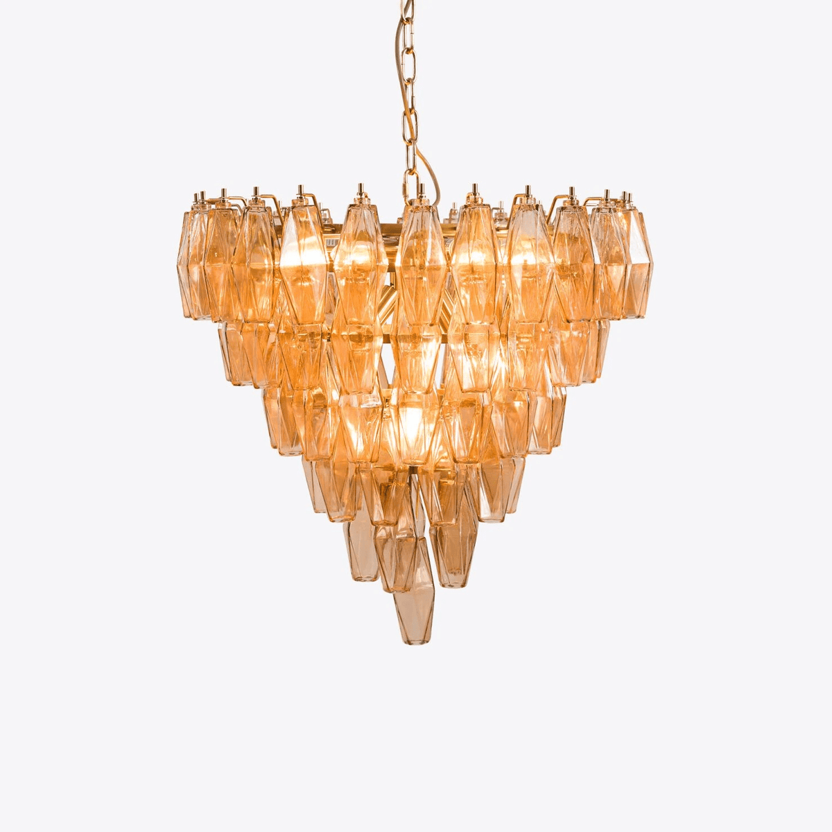 Aurora Lustre Rose Facetté Verre Superposé Vintage