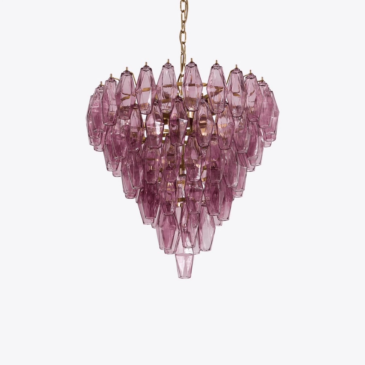 Aurora Lustre Rose Facetté Verre Superposé Vintage