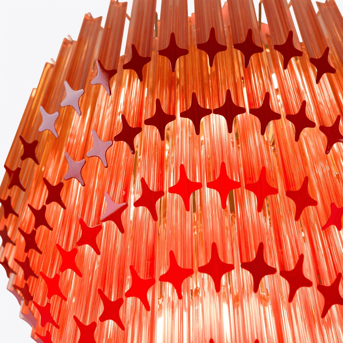 Aurora Lustre Ambre Diamant Verre Superposé Rétro