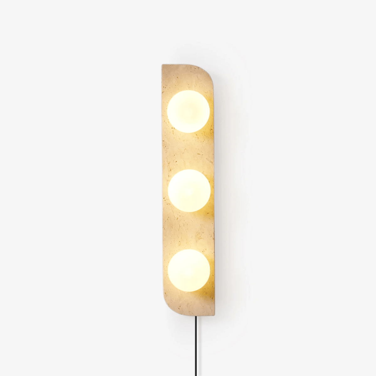 Zophaor Minimalist Travertine Plug-In Wall Light