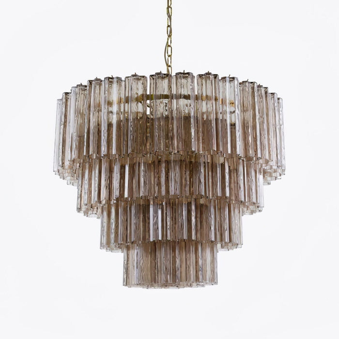 Aurora Lustre Quatre Étage Cannelé Verre