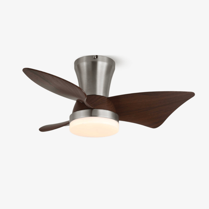 Ventilateur de Plafond Moderne en Bois Caspian avec Lumière