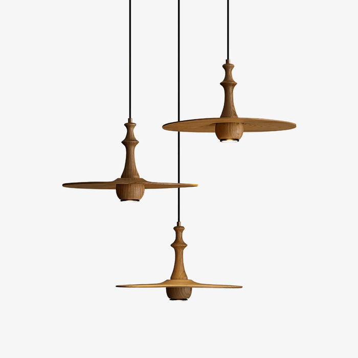 Spindle Suspension en Bois Tournante