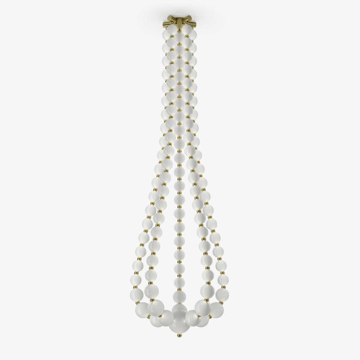PearlCascade Lustre Perlé en Verre