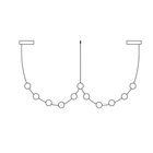 11 têtes L 200 cm x H 70 cm