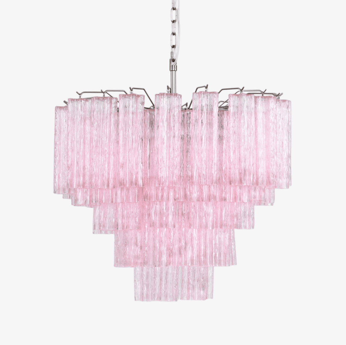 Aurora Lustre Rose Verre Multi-Étage Romantique