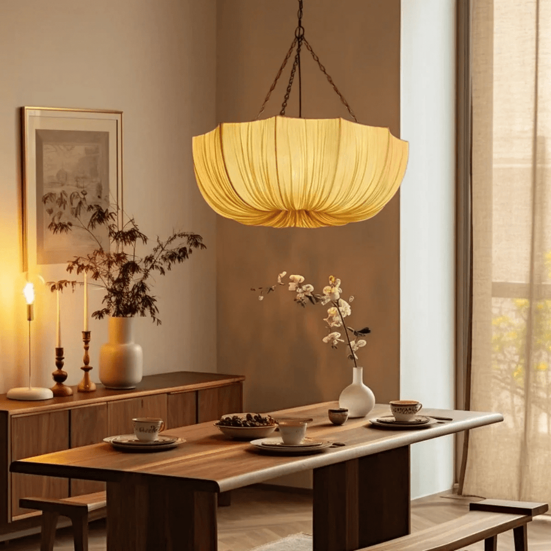 Aurelia Lustre Suspendu Vintage En Tissu