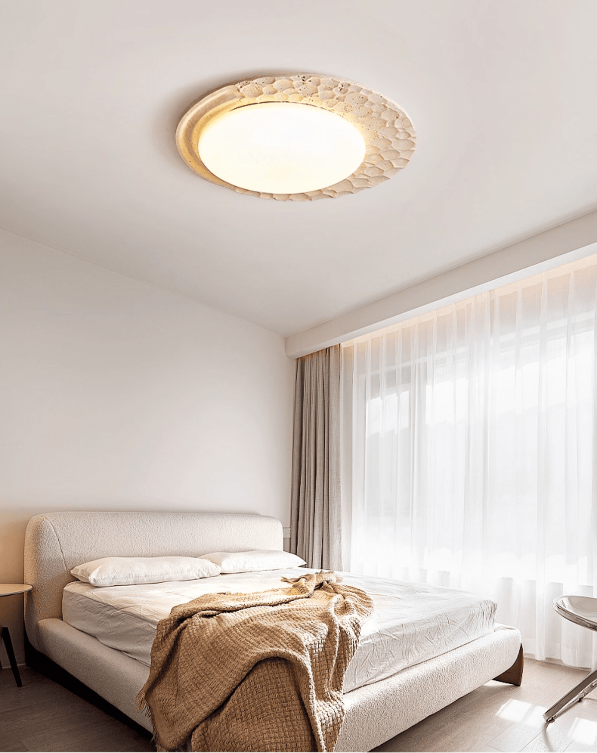 Ivsoris Lumière de Plafond Texturée en Travertin