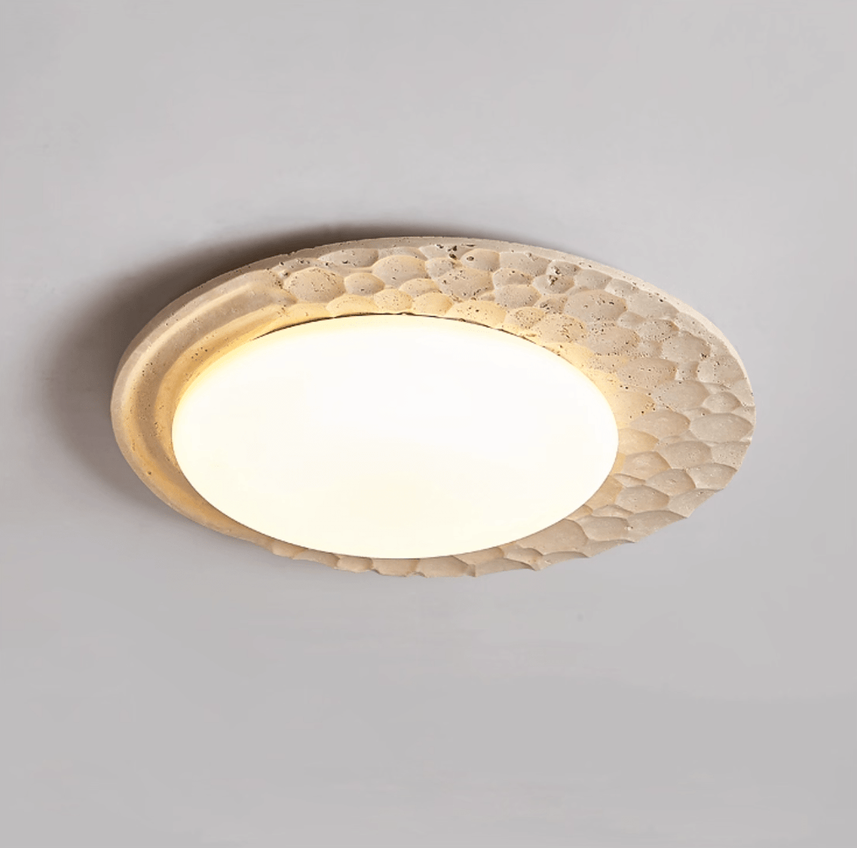 Ivsoris Lumière de Plafond Texturée en Travertin
