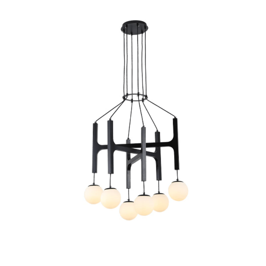 Xylocube Géométrique Bois Globe Suspension Lumière