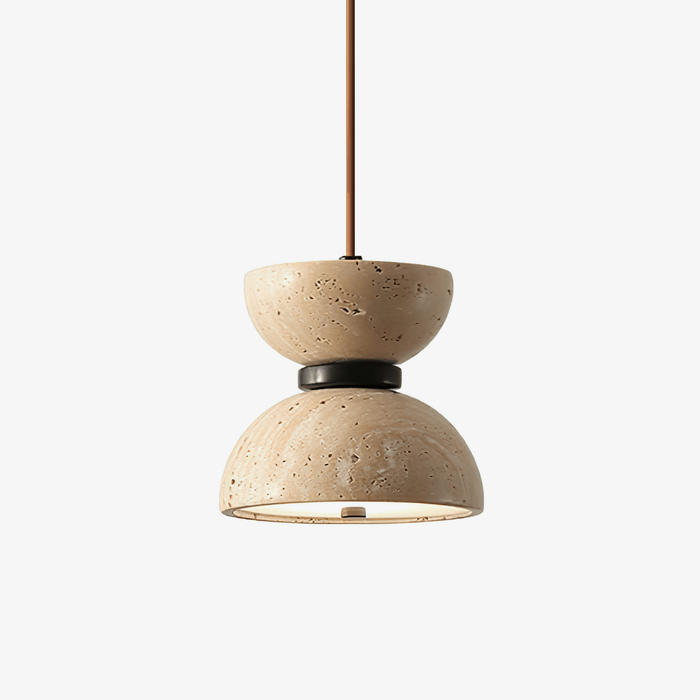 Tersus Suspension Hourglass en Travertin