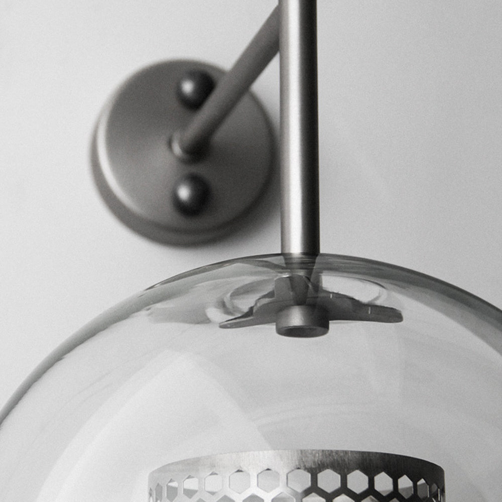 Kiri Applique Murale Globe Vintage Cuivre/Argent. Salle de Bain
