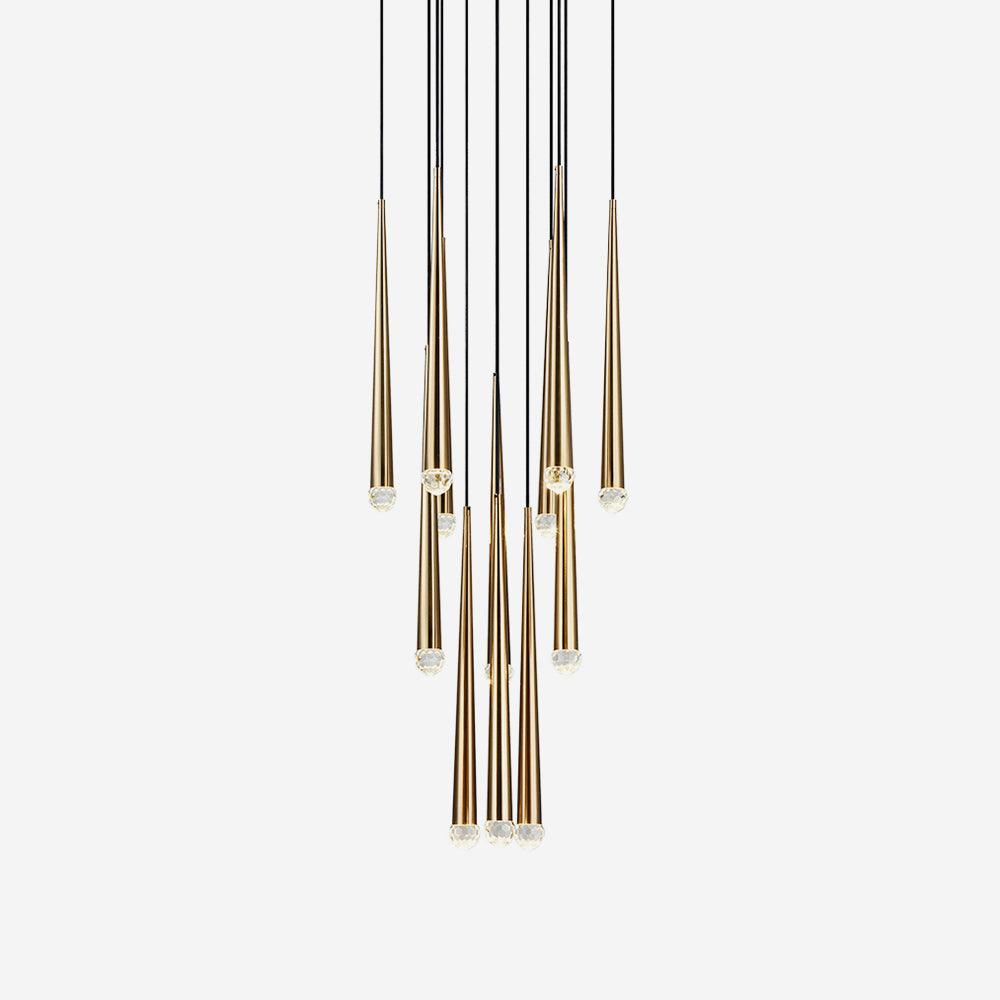 Zenith Lustre Minimaliste Cristal Laiton