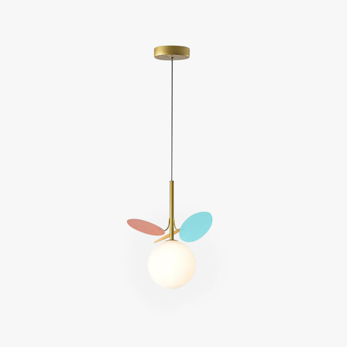 Arisha Luminaires Suspensions Globe Moderne Design Métal Verre Multicolore/Blanc Salon/Chambre d'Enfant
