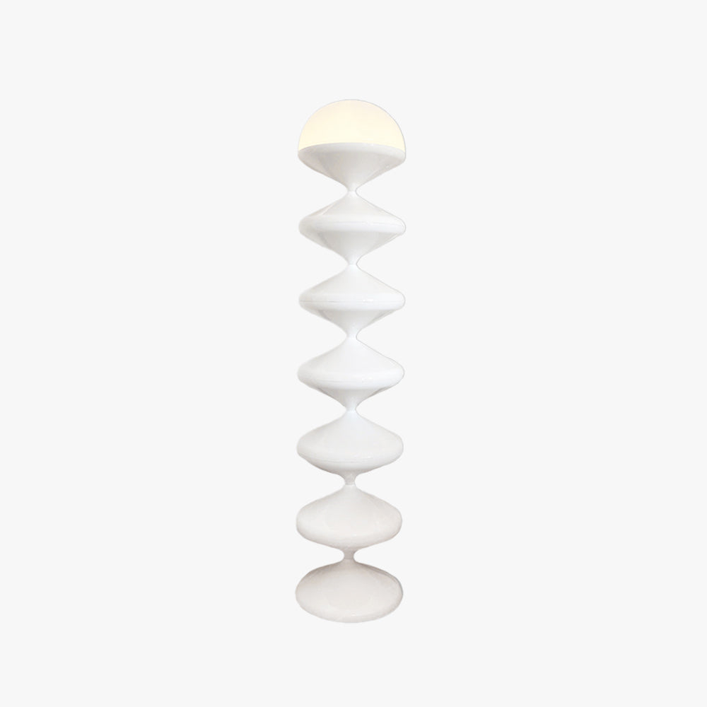 Salagado Lampadaire Gourde Moderne, Métal, Noir/Blanc, Salon
