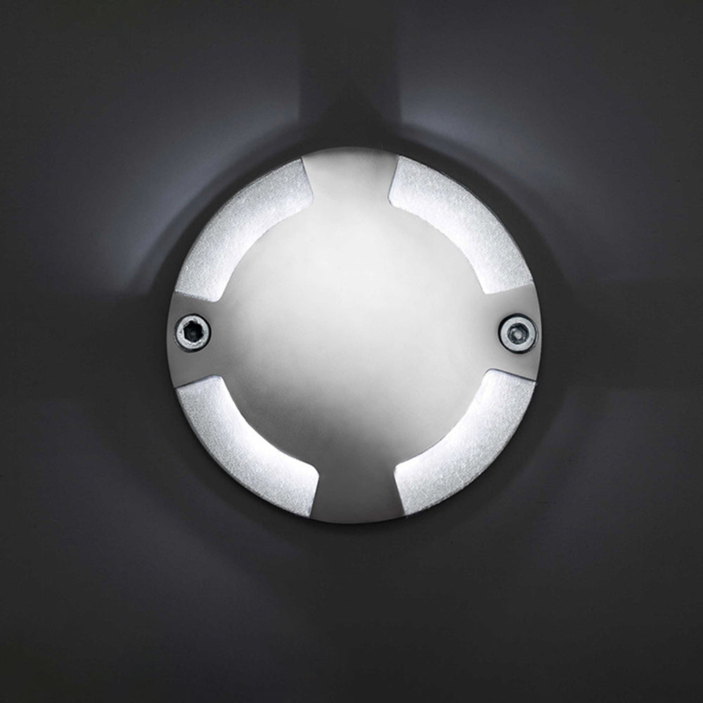 Ray Éclairage Escalier Extérieur/Lampe Extérieure Rond Moderne, Métal/Verre, Noir, Cour