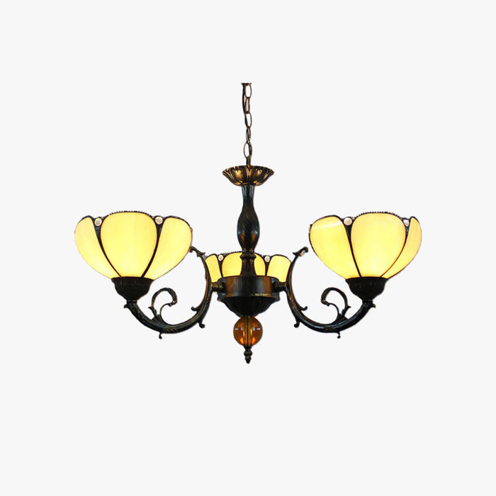 Tiffany Vintage LED Lustre Métal/Verre Salon/Chambre À Coucher