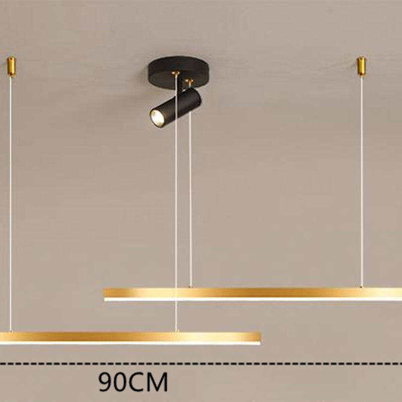 Arisha Suspension Linéaire Moderne, Métal, Doré, Salon