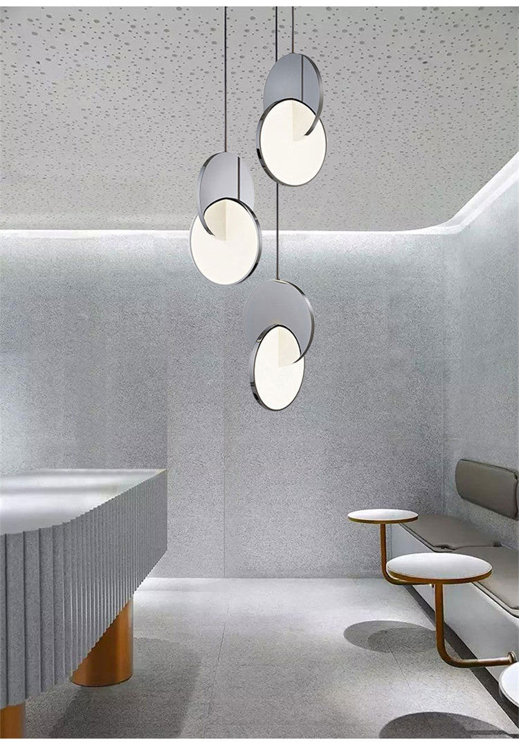 Arisha Luminaires Suspension Minimaliste Métal Or/Argent Salon