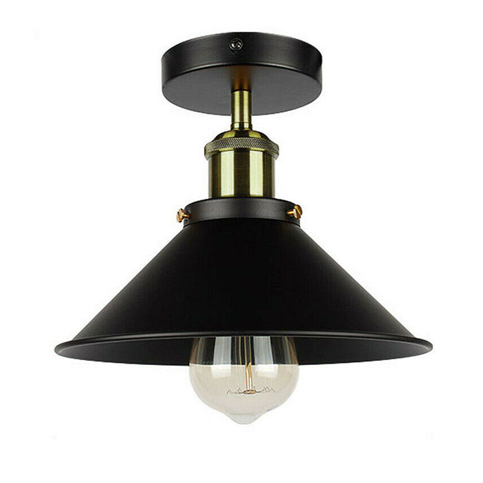 Epoch Suspension Cône Industriel, Métal/Verre, Noir/Bronze, Salon