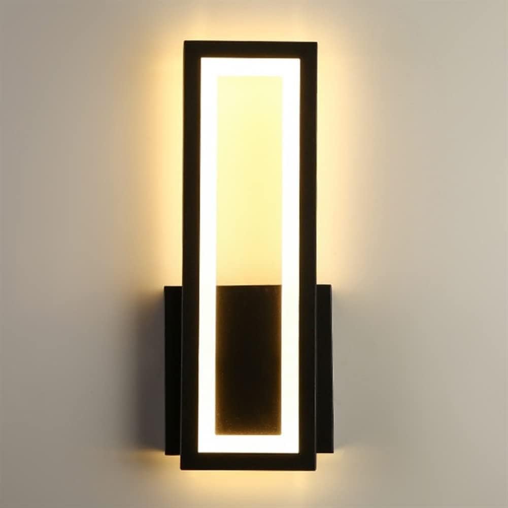 Applique murale LED rectangulaire noire – Linéil