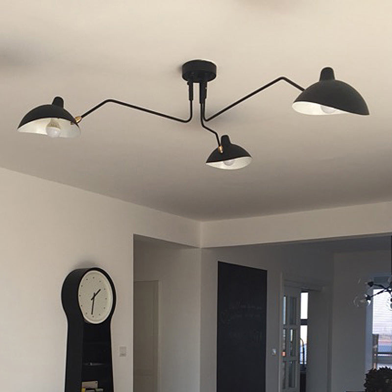 Arisha Luminaires Suspensions Industrielle Moderne Métal Noir Salle d'étude/Salon/Chambre