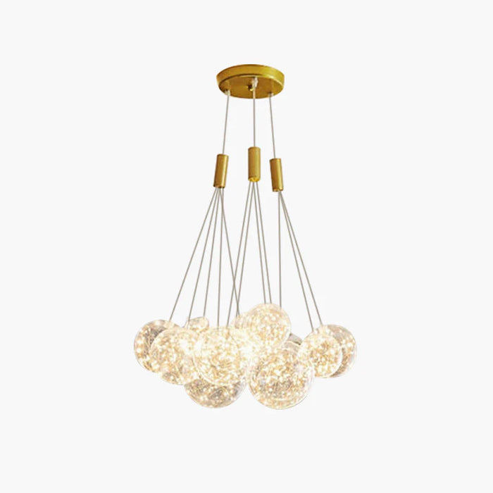 Valentina Suspension Bubble Moderne Métal/Verre Transparent/Étoilé Salon