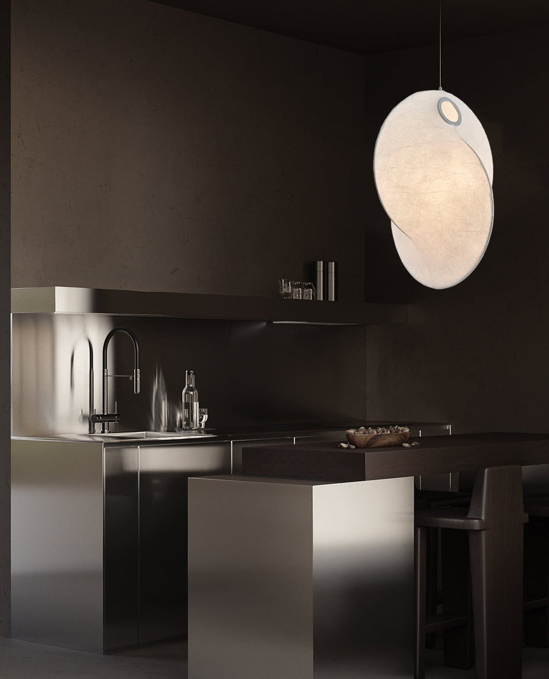 Verine Suspension Sculpturale en Soie de Mûrier