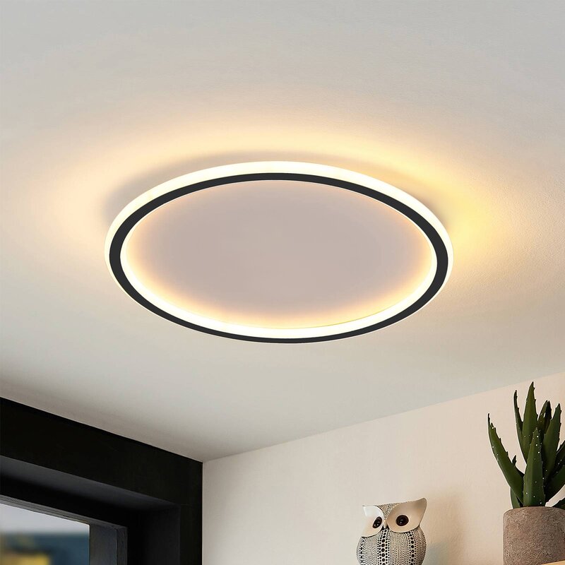 Quasso Plafonnier Rond ModerneBlanc/Noir. Salon
