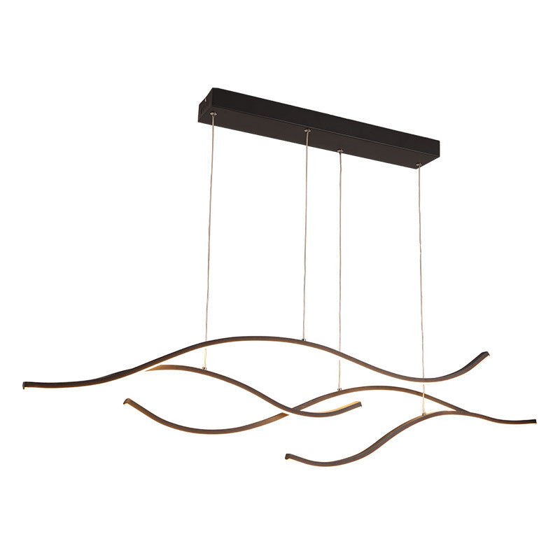 Nayel Luminaires Suspension linéaire. LED Noir/Or. Salon