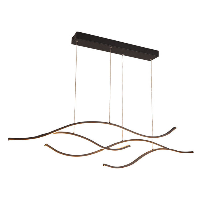 Nayel Luminaires Suspension linéaire. LED Noir/Or. Salon