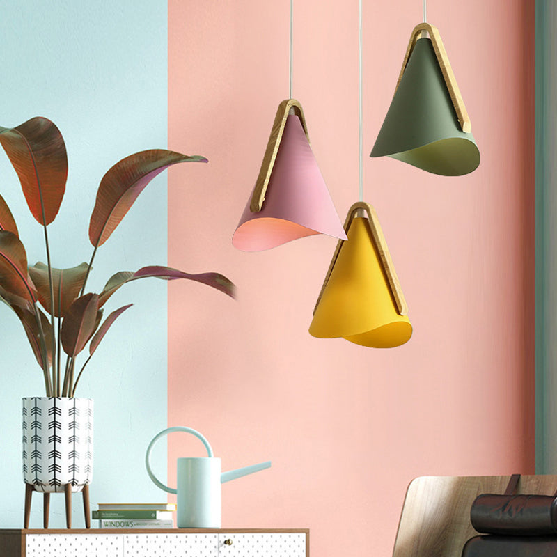 Valentina Suspension 5 Couleurs, Bois/Métal Vert/Rose Salon